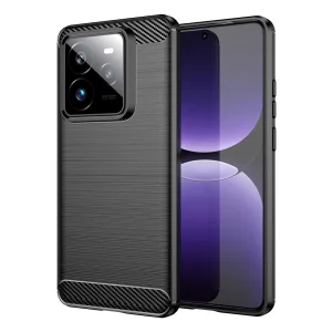 Силиконов Калъф Techsuit Carbon Fibre Brushed за Realme GT 7 Pro 5G / GT7 Pro Racing 5G, Черен