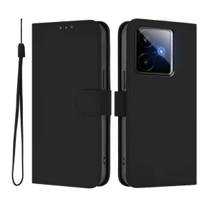 Калъф Тефтер Line Pattern Wallet за Realme GT7 Pro Racing 5G, Черен