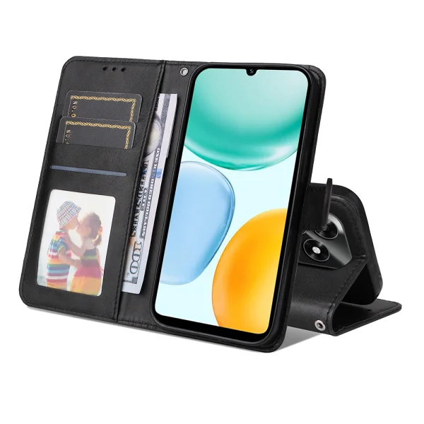 Калъф Тефтер Wallet Stand за Honor X5c Plus, черен 2