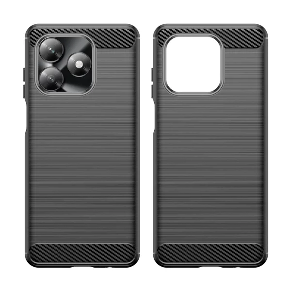 Силиконов Калъф Techsuit Carbon Fibre Brushed за Honor X5c 4G / X5c Plus 4G, Черен 2