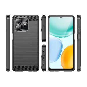 Силиконов Калъф Techsuit Carbon Fibre Brushed за Honor X5c 4G / X5c Plus 4G, Черен 3