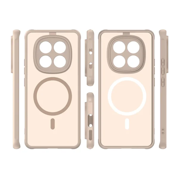 Удароустойчив калъф Magnetic Anti-Drop за Xiaomi Poco M8 5G / Redmi Note 15 5G / 15 4G, Бежово 2