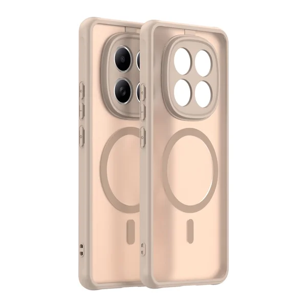 Удароустойчив калъф Magnetic Anti-Drop за Xiaomi Poco M8 5G / Redmi Note 15 5G / 15 4G, Бежово 1