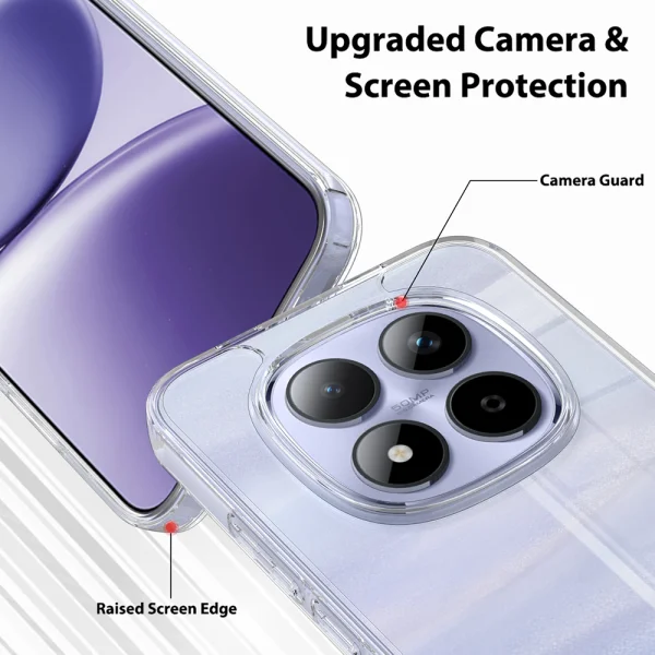 Shockproof Back Cover TPU+Acrylic - Xiaomi Poco M8 Pro 5G / Redmi Note 15 Pro+ 5G, transparent 4