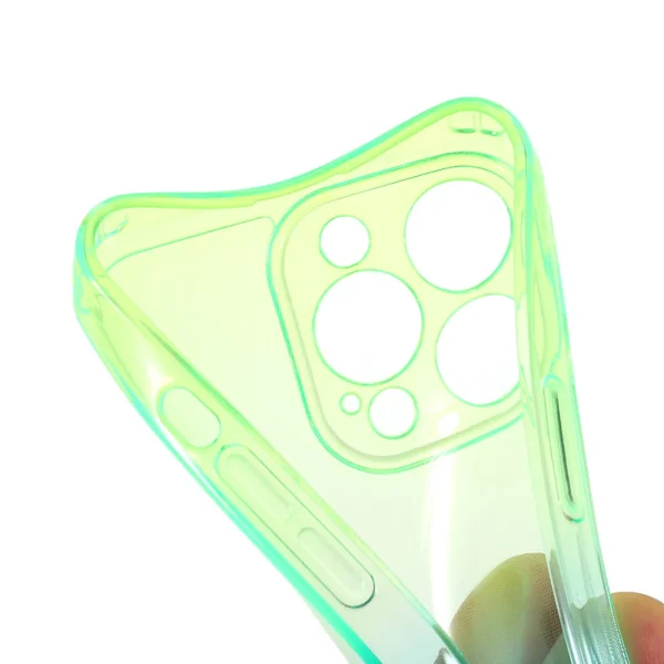 Silicone Case Camera Protection for iPhone 13 Pro, Green and Blue 6