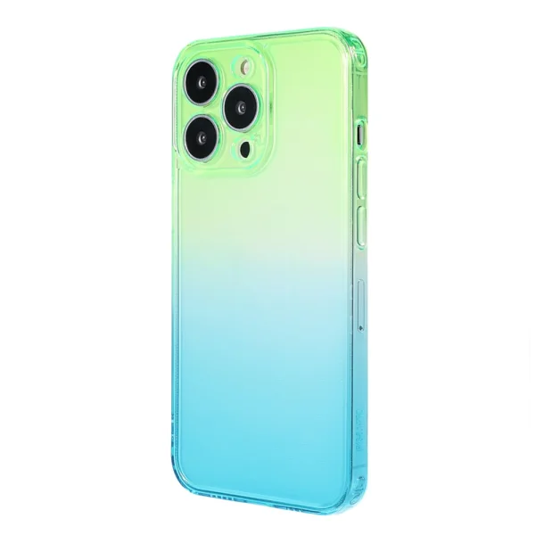 Silicone Case Camera Protection for iPhone 13 Pro, Green and Blue 2