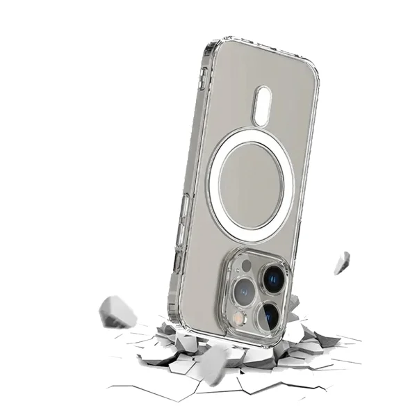Shockproof Case Mag Cover MagSF for Iphone 15 pro, Transparent 3