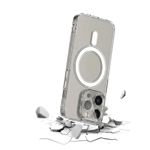Shockproof Case Mag Cover MagSF for Iphone 15 pro, Transparent 3