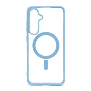 Удароустойчив калъф Acrylic Color MagSF за Samsung Galaxy S24 FE, Светло син