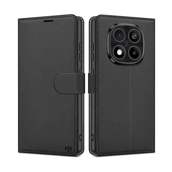 Techsuit Leather Folio Flip Case for Xiaomi Redmi Note 15 Pro 5G, Black 1