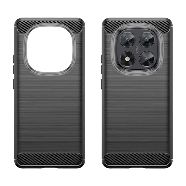 Силиконов Калъф Techsuit Carbon Fibre Brushed за Xiaomi Redmi Note 15 5G, Черен 2