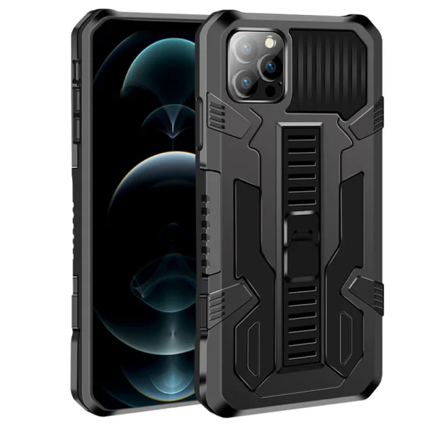 Shockproof Case Warrior Kickstand for iPhone 13 Pro, Black 1