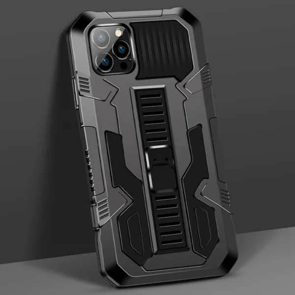 Shockproof Case Warrior Kickstand for iPhone 13 Pro, Black 2