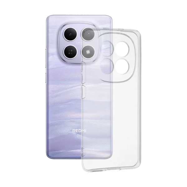 Silicone case Techsuit Clear for Xiaomi Redmi Note 15 Pro 5G, Transparent 1