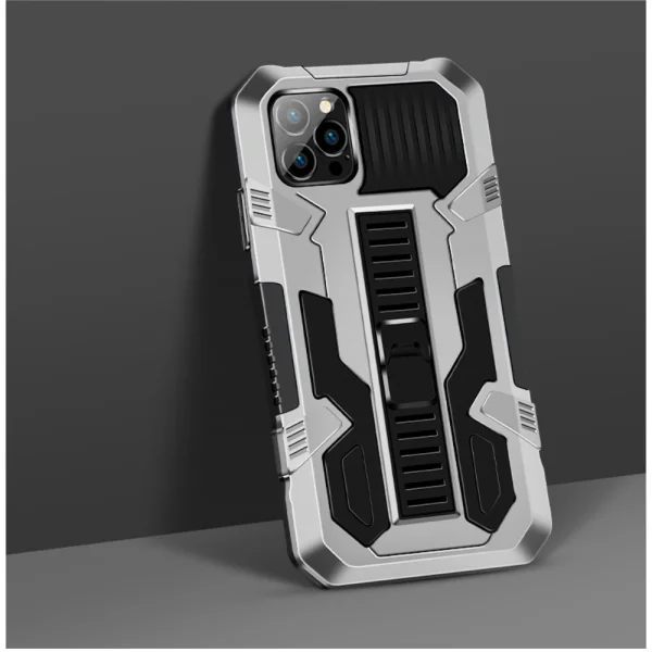 Shockproof Case Warrior Kickstand for iPhone 13 Pro , Silver 2