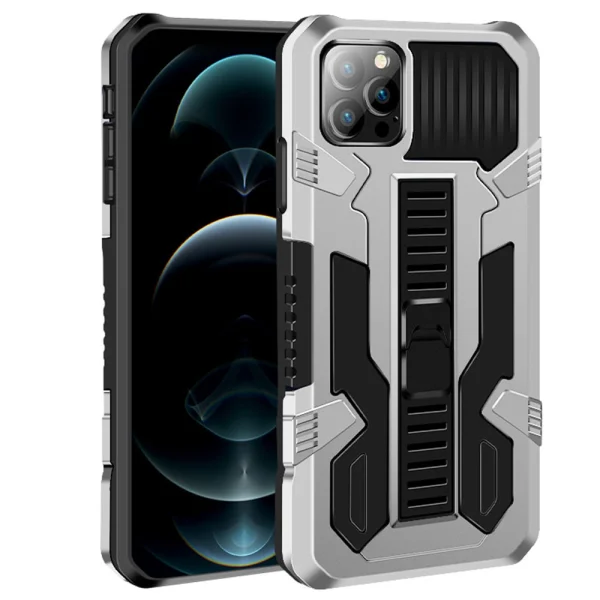 Shockproof Case Warrior Kickstand for iPhone 13 Pro , Silver 1