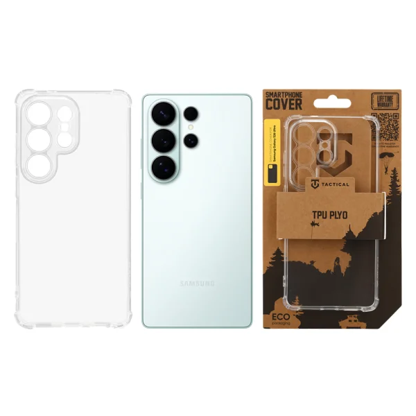 Tactical TPU Plyo Cover Silicone Case for Samsung Galaxy S26 Ultra, Transparent 3