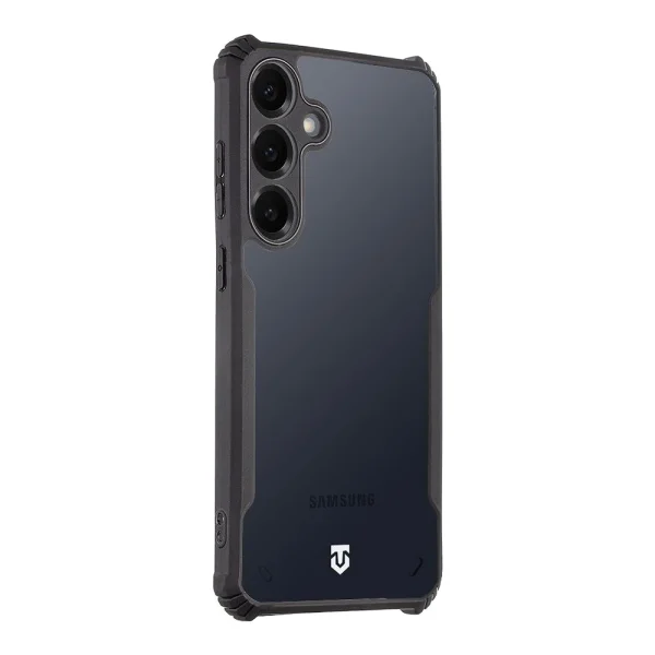 Удароустойчив калъф Tactical Quantum Stealth за Samsung Galaxy S26, Прозрачен-черен 2