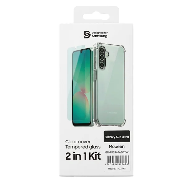 Калъф  Mobeen Clear Cover + Tempered Glass за Samsung Galaxy S26 Ultra, GP-FPS948AE, прозрачен 3