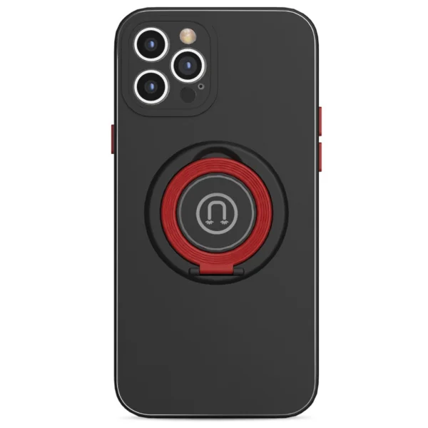 Силиконов калъф Ring Kickstand за iPhone 13 Pro, Черен 1