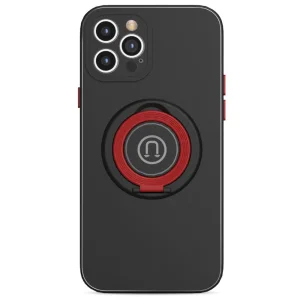 Силиконов калъф Ring Kickstand за iPhone 13 Pro, Черен
