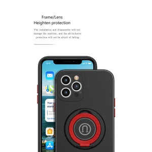 Силиконов калъф Ring Kickstand за iPhone 13 Pro, Черен 3