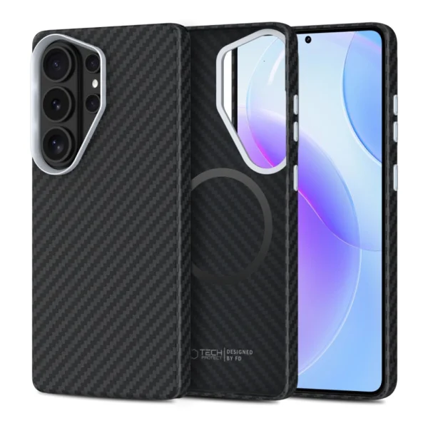 Tech-Protect ION Carbon MagSF Case for Samsung Galaxy S26 Ultra, black 1