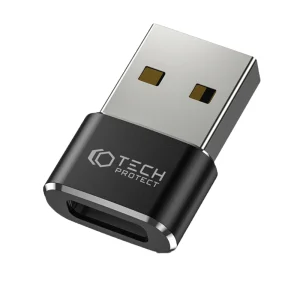 Преходник Tech-Protect UltraBoost Adapter USB-A към USB-C, черен