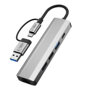 5 in 1 Adapter for Laptop Tech-Protect HB03 Hub USB -Type C, gray 3