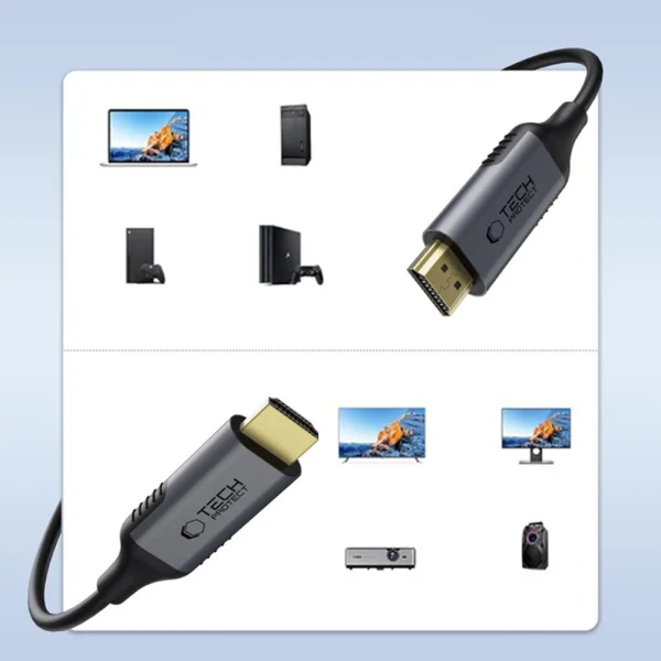 Кабел Tech-Protect Ultraboost HDMI 2.1 4K 120Hz / 8K 60Hz 200сm, черен 3