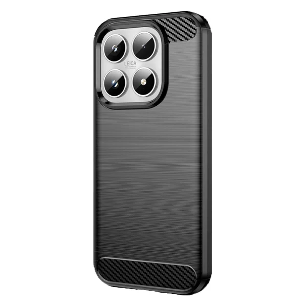 Techsuit Carbon Silicone Case for Xiaomi 17, Black 2