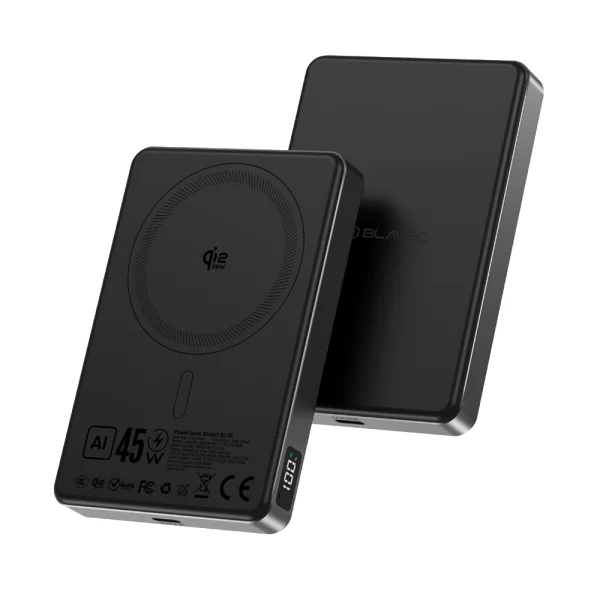 Външна батерия Blavec, 10000mAh, BJ-05 Ultra, Type C - Qi2.2 25W + PD 45W, PBBJ05-QI22MC10B, черен 5