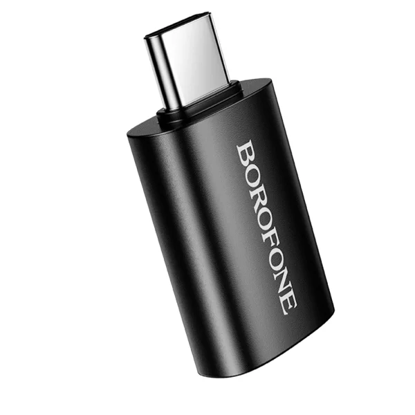 Преходник адаптер Borofone BV26C, Type C към USB-А, черен 2