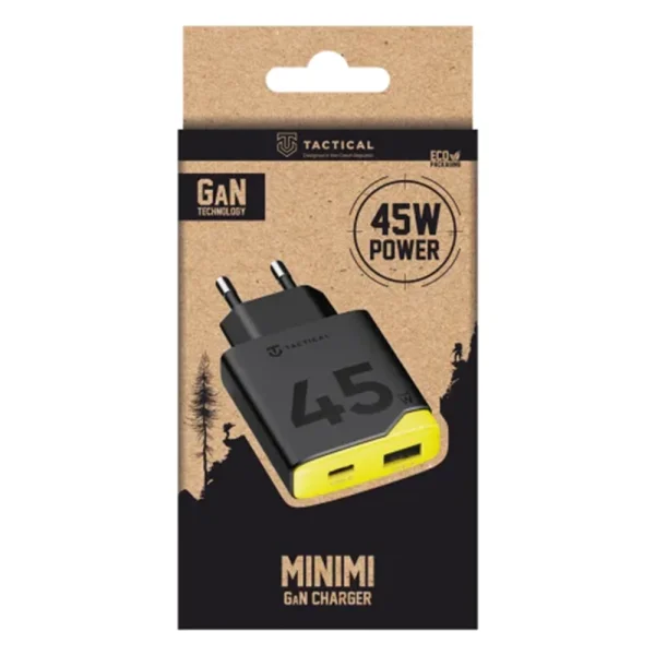 Зарядно Tactical Minimi GaN, 45W, AC, черен 4