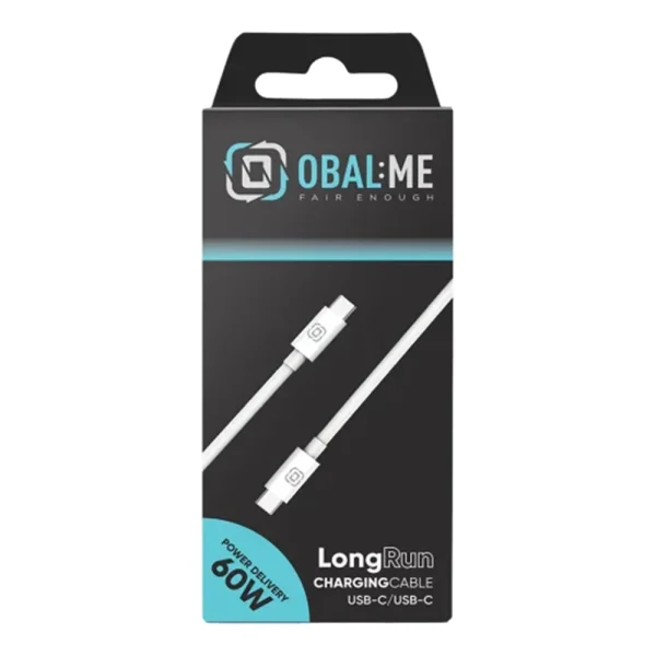Cable Obal-Me LongRun USB-C to USB-C, 60W, 1m, white 2