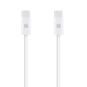 Кабел Obal-Me LongRun USB-C към USB-C, 60W, 1m, бял