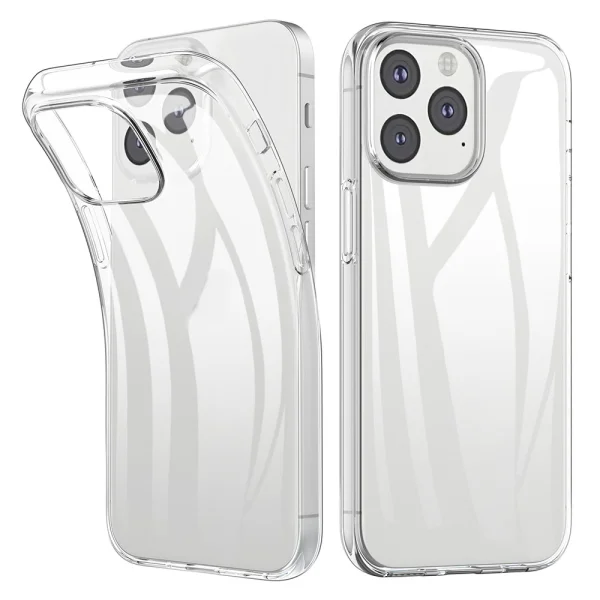 Anti-fingerprint silicone case for iPhone 13, Transparent 2