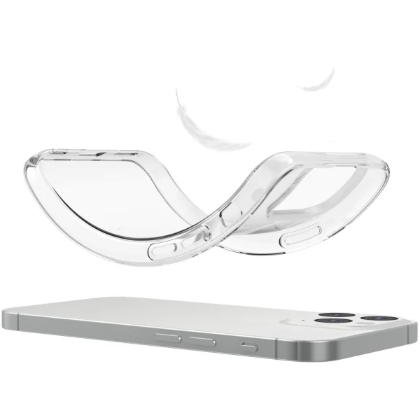Anti-fingerprint silicone case for iPhone 13, Transparent 4