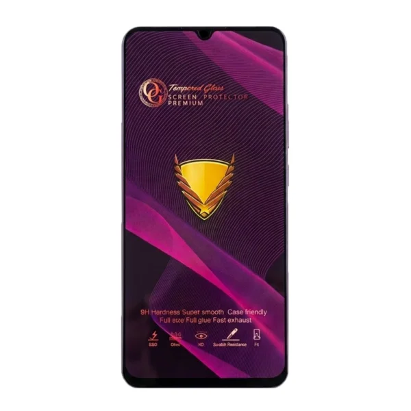 Tempered Glass Protector OG Full Glue 5D for Samsung Galaxy A07, black 3