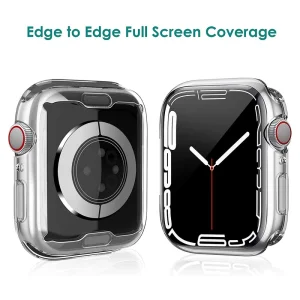 Silicone case All-round Protection for Apple Watch Series 7 45mm, Transparent 3