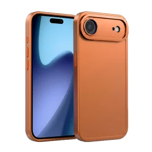 Силиконов калъф Matt TP18 за iPhone 17 Air, оранжев