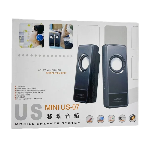 Тонколони за компютър Nansin US-07, черни 2
