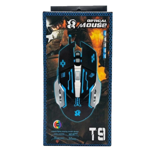 Gaming mouse T9 with LED backlight, black 2