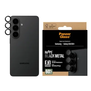 Стъклен Протектор за камера PanzerGlass Hoops Lens Protector за Samsung Galaxy S26 / S26 Plus, черен