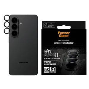 Стъклен Протектор за камера PanzerGlass Hoops Lens Protector Ceramic II за Samsung Galaxy S26 / S26 Plus, черен