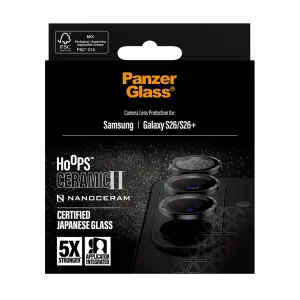Glass Camera Protector PanzerGlass Hoops Lens Protector Ceramic II for Samsung Galaxy S26 / S26 Plus, black 5