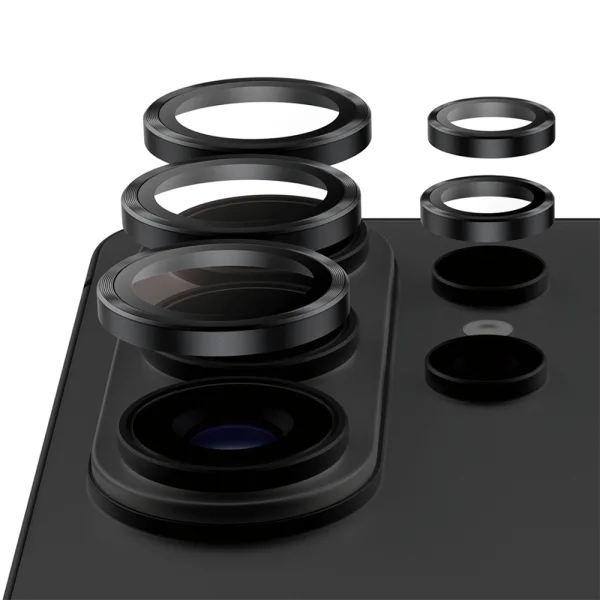 Стъклен протектор за камера PanzerGlass Hoops Lens Protector Ceramic II за Samsung Galaxy S26 Ultra, черен 3