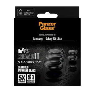 Стъклен протектор за камера PanzerGlass Hoops Lens Protector Ceramic II за Samsung Galaxy S26 Ultra, черен 4