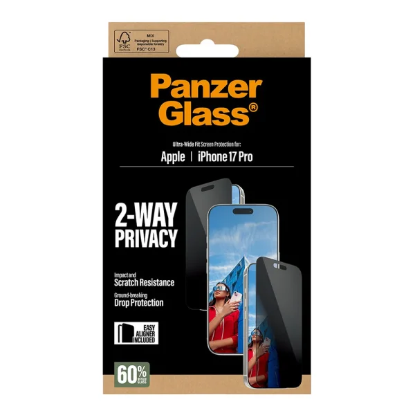 Стъклен Протектор PanzerGlass Privacy Ultra-Wide Fit за iPhone 18 Pro, прозрачен 5