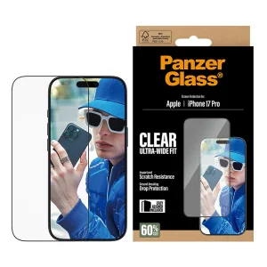 Стъклен Протектор PanzerGlass Ultra-Wide Fit за iPhone 18 Pro, прозрачен 3
